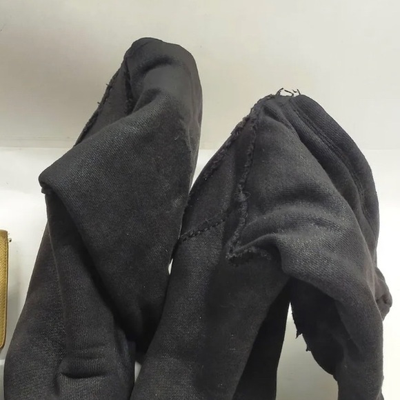 CHANEL Vintage Black Open Toe Wedge Boots - SZ 36 / 6 - Picture 2 of 7